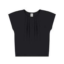 Blusa Feminina Lecimar Manga Curta em Crepe Viscose