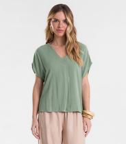 Blusa Feminina Linho Strong Decote V Endless Verde