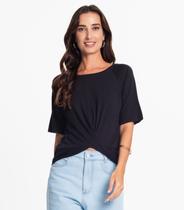 Blusa Feminina Lisa Infinita Cor Preto