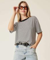 Blusa Feminina Listrada Manga Curta Marisa-21004