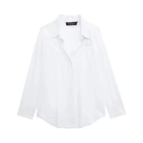 Blusa Feminina Listrada Plus Size com Decote V - Manga Comprida - Moda Primavera/Verão