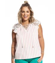 Blusa Feminina Listrada Secret Glam Laranja