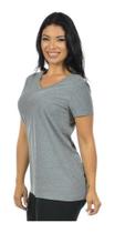 Blusa Feminina Longa Decote V Lisa