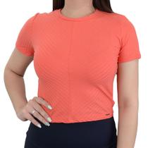 Blusa Feminina Lunender Canelada Cropped Laranja - 0046