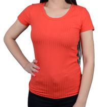 Blusa Feminina Lunender Canelada Laranja Palpitante - 00400