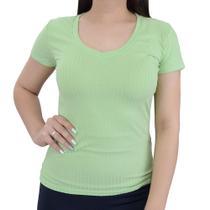 Blusa Feminina Lunender Canelada Verde - 00390