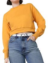 Blusa Feminina Lunender Moletom Básica Cropped - 00083 Blusa Feminina Lunender Moletom Básica Cropped - 00083