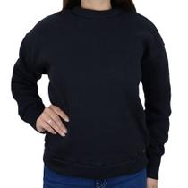 Blusa Feminina Lunender Moletom Preto - 00694