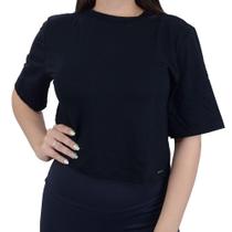 Blusa Feminina Lunender New Cropped Preta - 0039 Blusa Feminina Lunender New Cropped Preta - 0039
