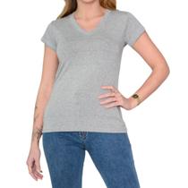 Blusa Feminina LZT Baby Look Cinza Mescla - 573