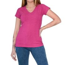 Blusa Feminina LZT Canelada Rosa Fucsia - 4018 Blusa Feminina LZT Canelada Rosa Fucsia - 4018
