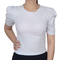 Blusa Feminina Lzt Cropped Branca - 8059 Blusa Feminina Lzt Cropped Branca - 8059