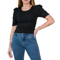 Blusa Feminina LZT Cropped Preta - 8059