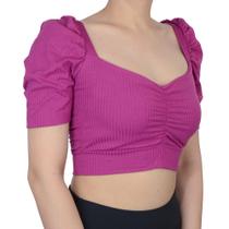 Blusa Feminina LZT Cropped Ribana Rosa Fucsia - 8054 Blusa Feminina LZT Cropped Ribana Rosa Fucsia - 8054
