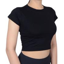 Blusa Feminina LZT Cropped Viscose Preto - 8078 Blusa Feminina LZT Cropped Viscose Preto - 8078