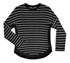 Blusa Feminina M.longa Barra Arredondada Encorpada P Ao Gg