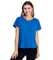 Blusa Feminina Malha Delicate Básica Rovitex Azul