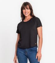 Blusa Feminina Malha Delicate Básica Rovitex Preto