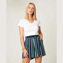 Blusa Feminina Malwee Basica Baby Look Gola V