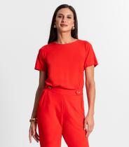 Blusa Feminina Manfa Curta Rovitex Laranja