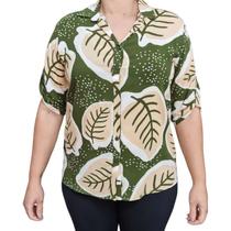 Blusa Feminina Manga 3/4 Estampada Doce Brisa Blusa Feminina Manga 3/4 Estampada Doce Brisa