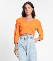 Blusa Feminina Manga 3/4 Rovitex Laranja