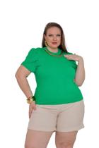 blusa feminina manga BUFANTE com corrente