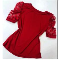 Blusa Feminina Manga Bufante Poá transparente!!!