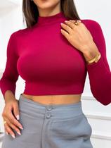 Blusa Feminina Manga Comprida Gola Alta