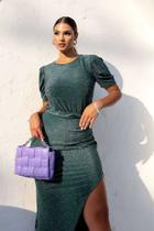 Blusa Feminina Manga Curta Bufante Princesa Brilho Básica