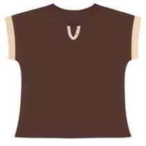 Blusa Feminina Manga Curta Casual Elegante para Dia a Dia e Escritório