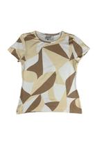 Blusa Feminina Manga Curta com Estampa Geométrica em Viscose Stretch - Malwee