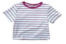 Blusa Feminina Manga Curta De Cotton Leve Listrado
