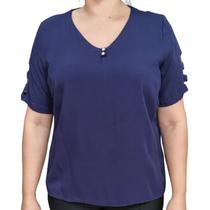 Blusa Feminina Manga Curta Detalhada Essência Blusa Feminina Manga Curta Detalhada Essência