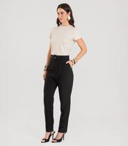 Blusa Feminina Manga Curta Dianna Bege Blusa Feminina Manga Curta Dianna Bege