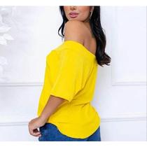 Blusa feminina manga curta elegante decote v viscolycra