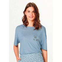 Blusa Feminina Manga Curta Em Linho Com Bordado - hering