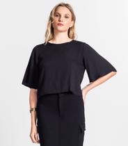 Blusa Feminina Manga Curta Endless Preto