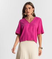 Blusa Feminina Manga Curta Endless Rosa Blusa Feminina Manga Curta Endless Rosa