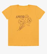 Blusa Feminina Manga Curta Estampada Select Amarelo