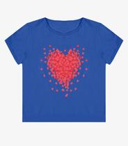 Blusa Feminina Manga Curta Estampada Select Azul