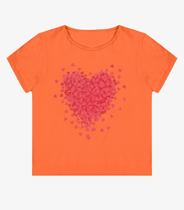 Blusa Feminina Manga Curta Estampada Select Laranja