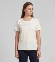 Blusa Feminina Manga Curta Infinita Cor Bege