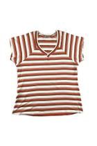 Blusa Feminina Manga Curta Listrada Egito em Viscose Barrielli