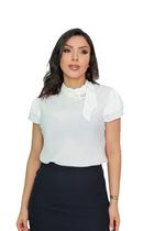 Blusa feminina manga curta moda evangélica crepe sku:b101 Blusa feminina manga curta moda evangélica crepe sku:b101