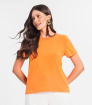 Blusa Feminina Manga Curta Rovitex Laranja