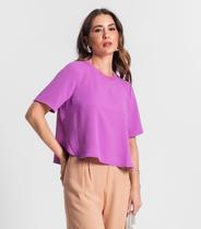 Blusa Feminina Manga Curta Rovitex Roxo