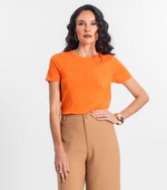 Blusa Feminina Manga Curta Select Laranja