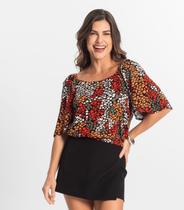 Blusa Feminina Manga Curta Select Laranja Blusa Feminina Manga Curta Select Laranja