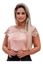 Blusa Feminina Manga Curta Social Festa Moda Evangelica - Zanutin Moda